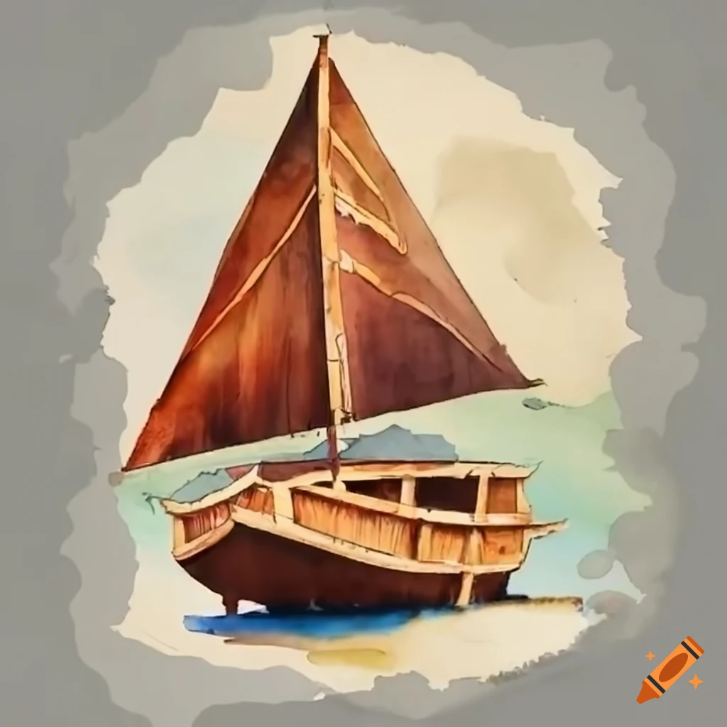 Very easy boat drawing for beginner with colour pencil - YouTube