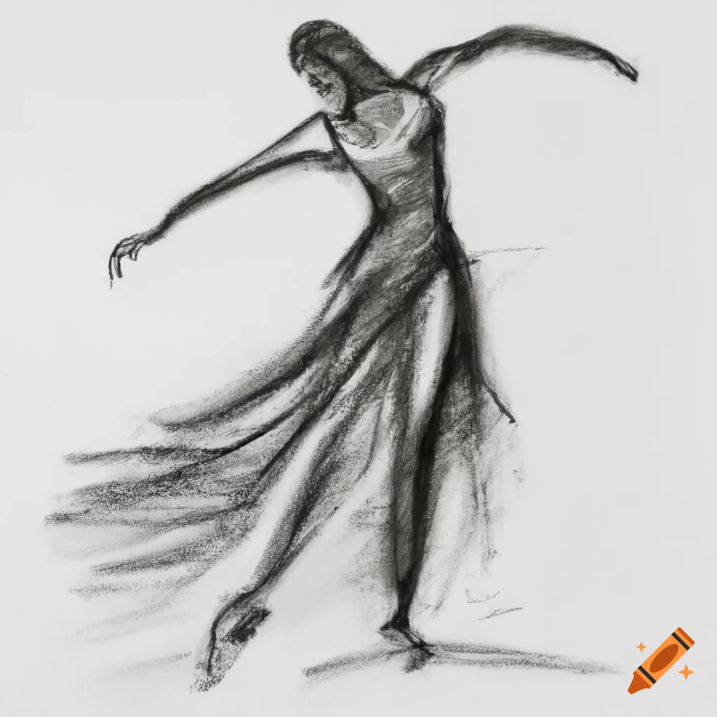 Girl dance | Girl sketch, Girl drawing, Girl dancing
