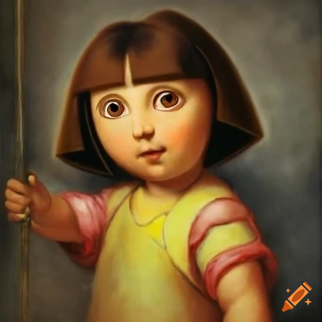 Painting of dora the explorer by rubens on Craiyon