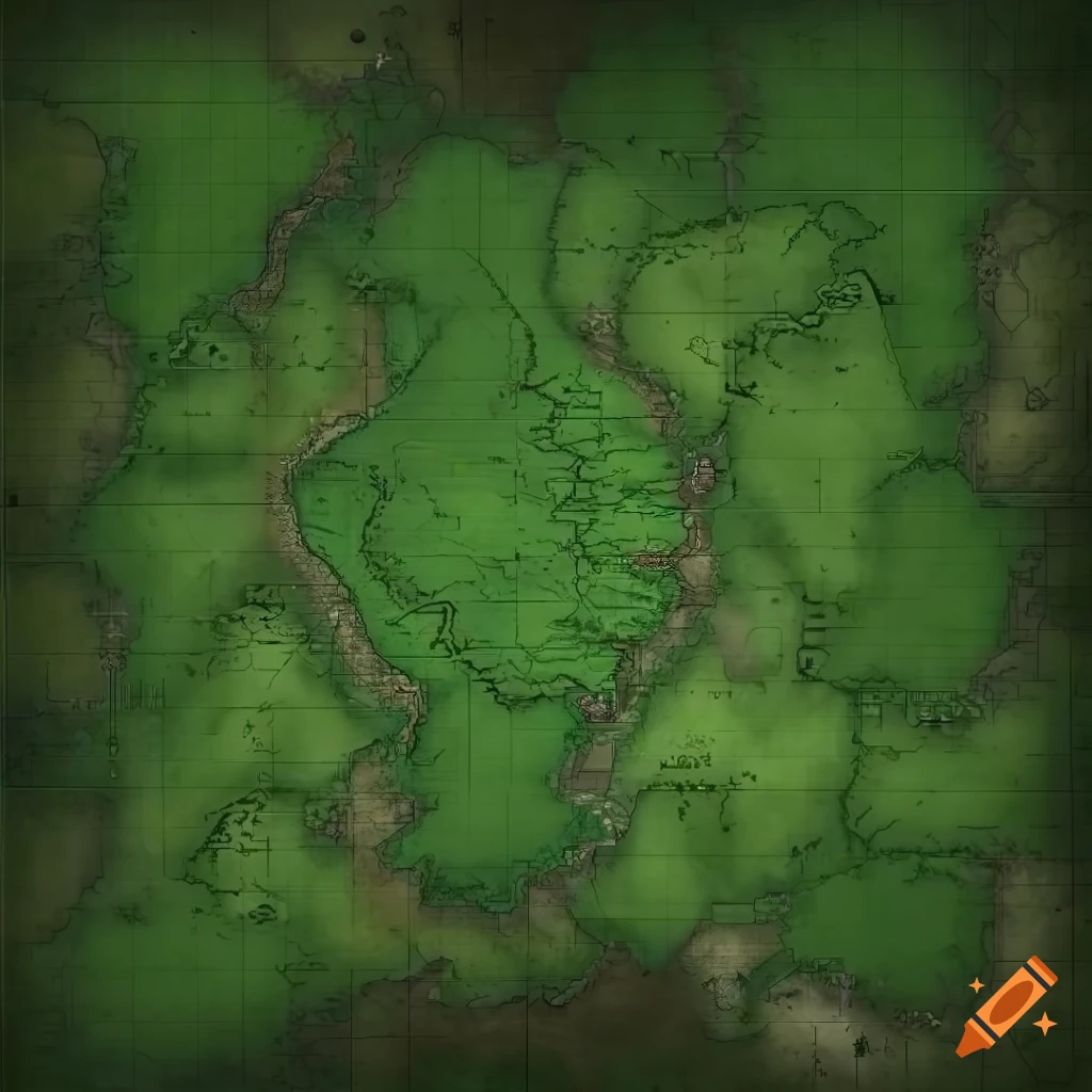 Epic green battle map with high definition graphics on craiyon
