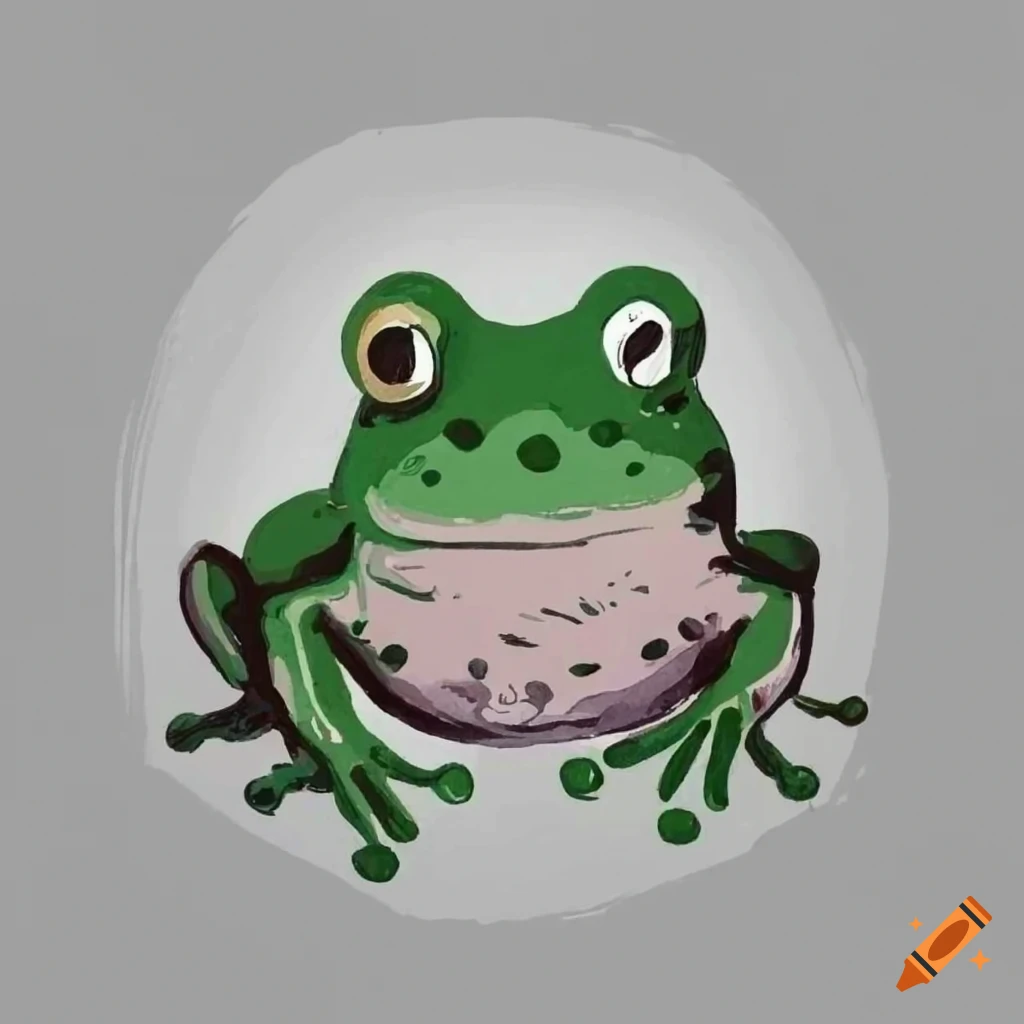 Vector isolated one single sitting tree frog with big eyes side view  colorless black and white contour line easy drawing Stock Vector | Adobe  Stock