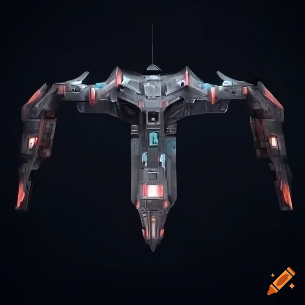 retro-futuristic starship inspired by Star Wars