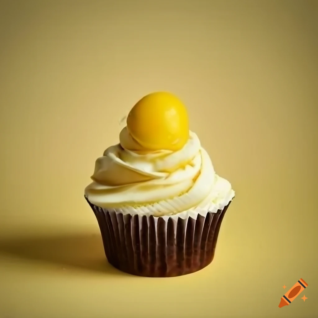 lemon cupcake with creamy frosting and lemon curd