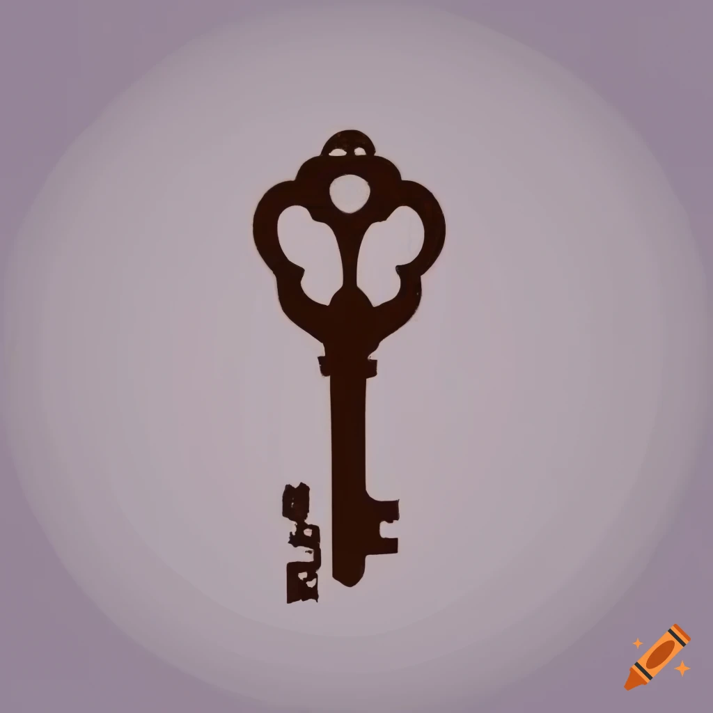 silhouette of an old key