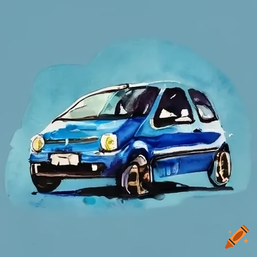 blue Renault Twingo 1