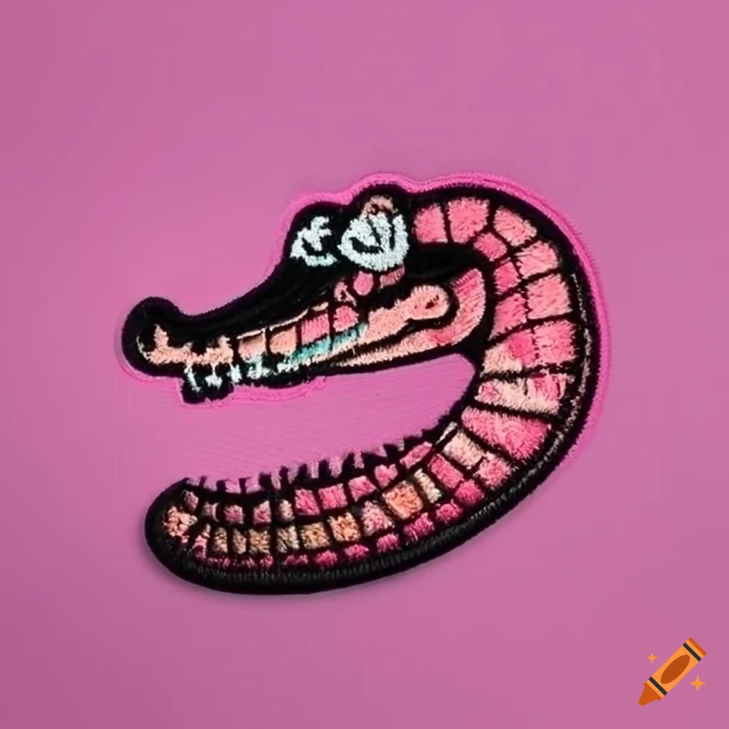 pink patch in noir graphic design