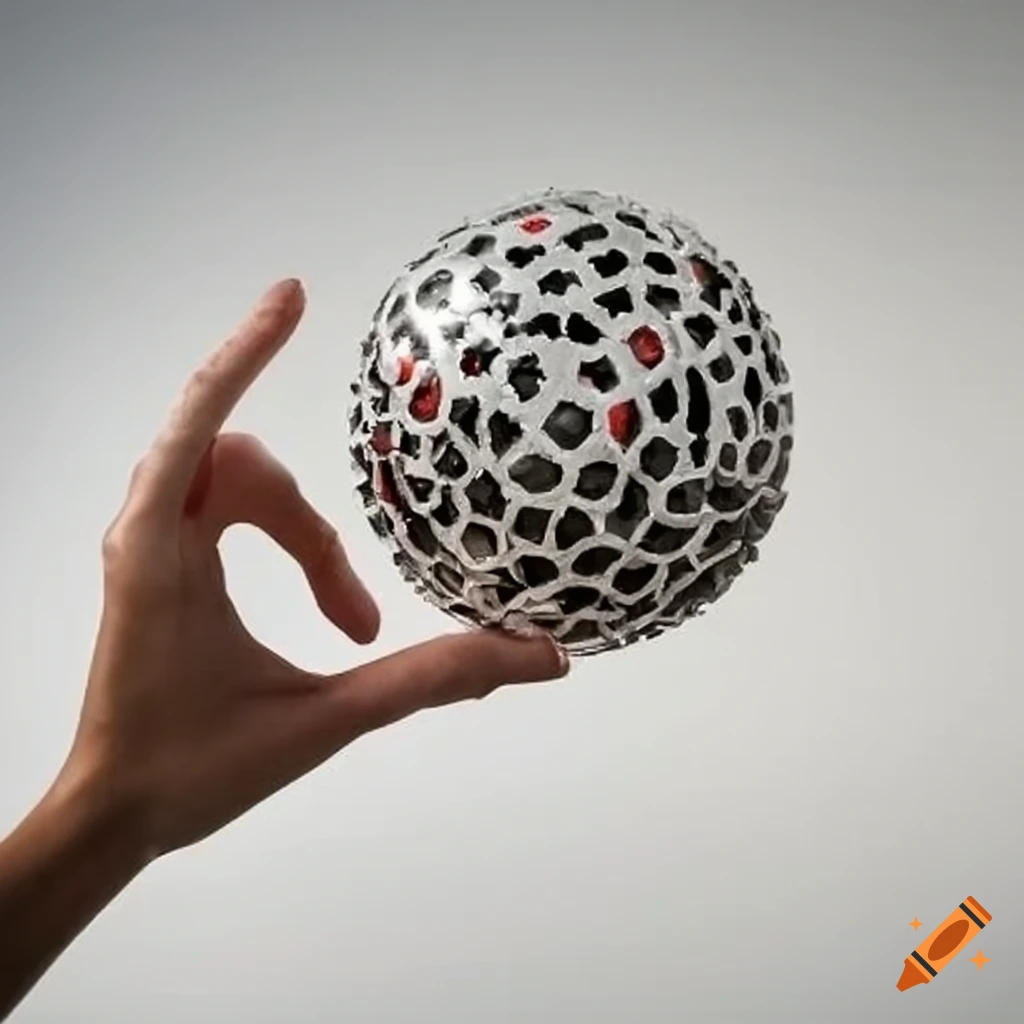 Electronic juggling ball with fans and gears in midair on Craiyon