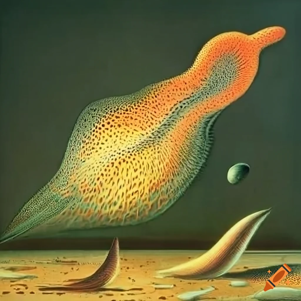 artworks by Hans Haeckel, Yves Tanguy, and Lawren Harris