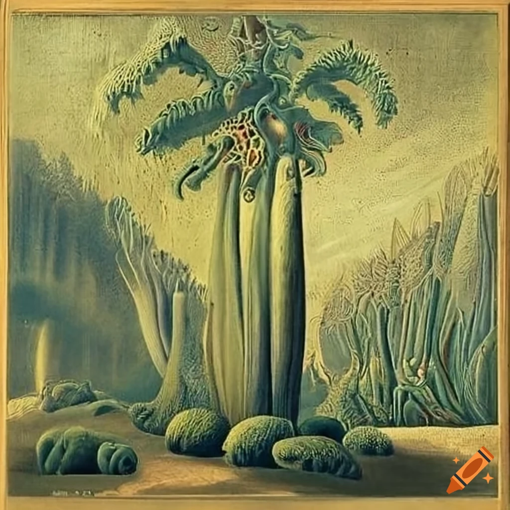 surrealist paintings by Hans Haeckel and Yves Tanguy