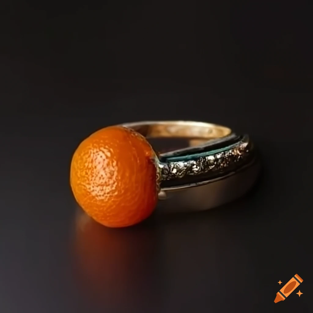 Closeup of the mandarin's rings on Craiyon