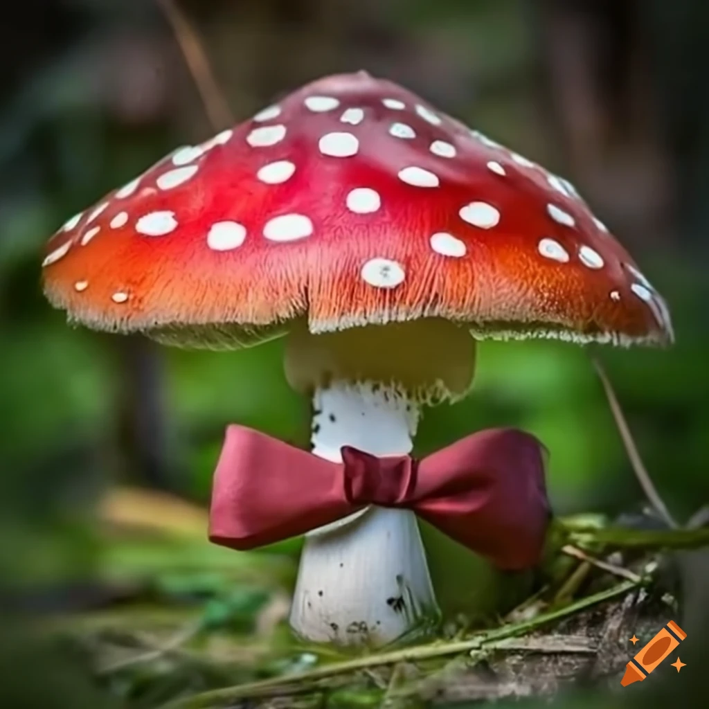 Mushroom With A Bow Tie On Craiyon
