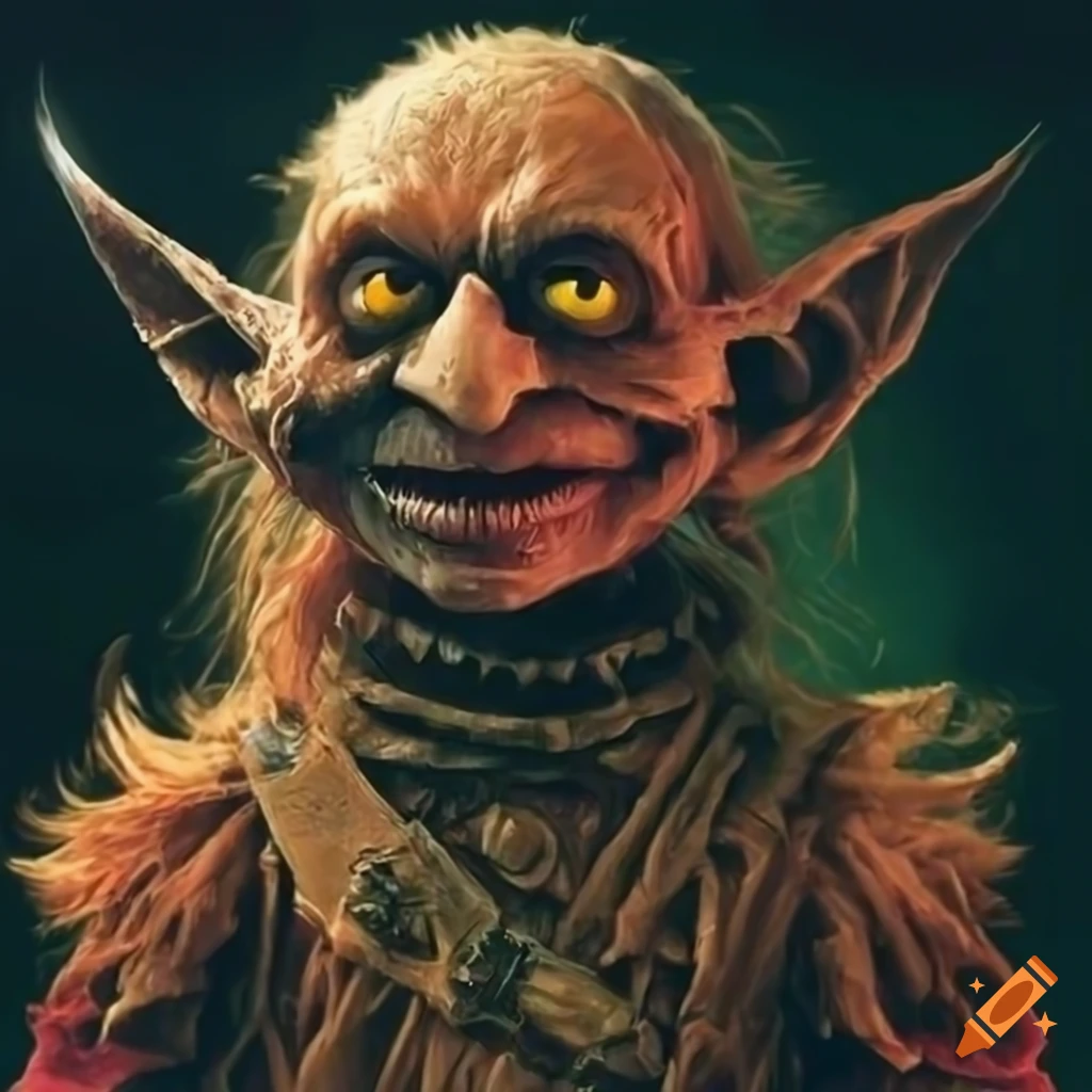 dark fantasy puppet goblin warrior