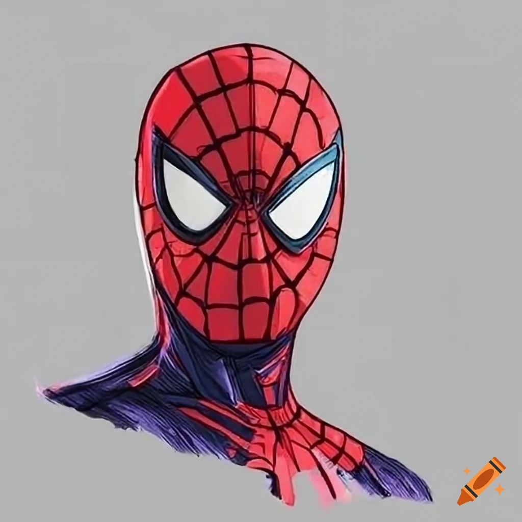How to Draw Spiderman Face Doodle | TikTok