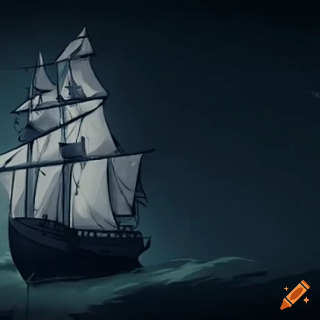 image of a courageous captain on a majestic sailboat