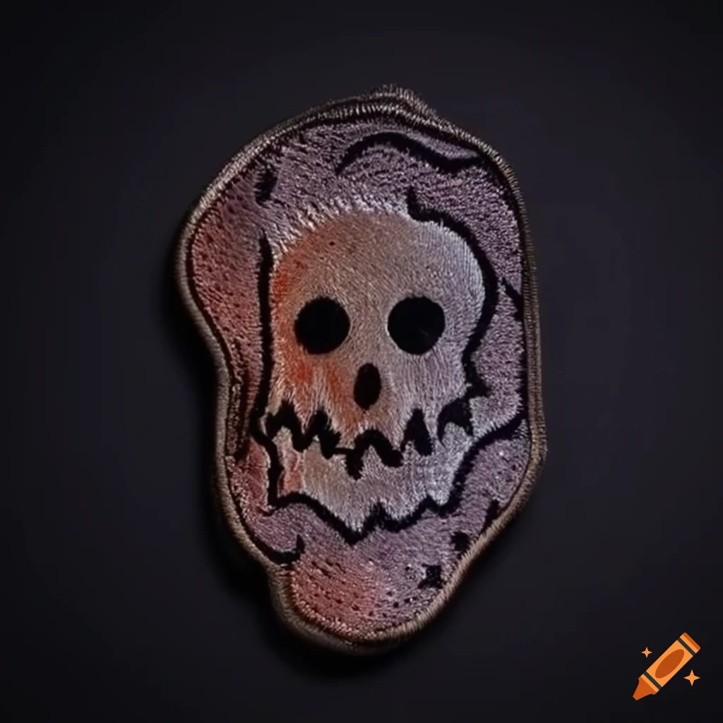 embroidered ghost patch