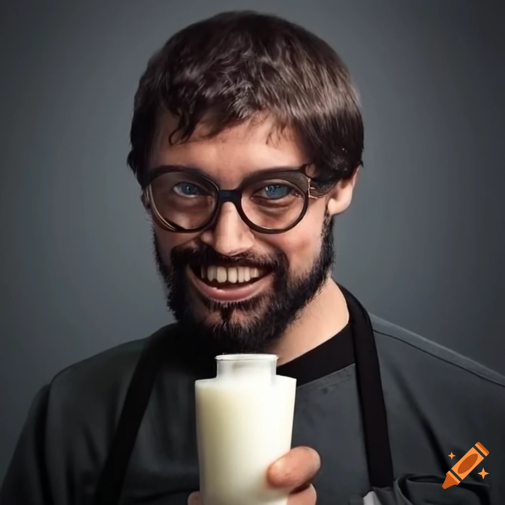 portrait of a barista pouring milk with a smile