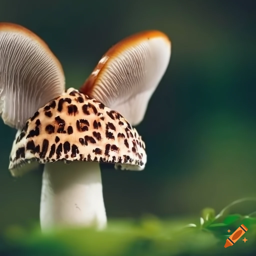 leopard mushroom with unique appearance