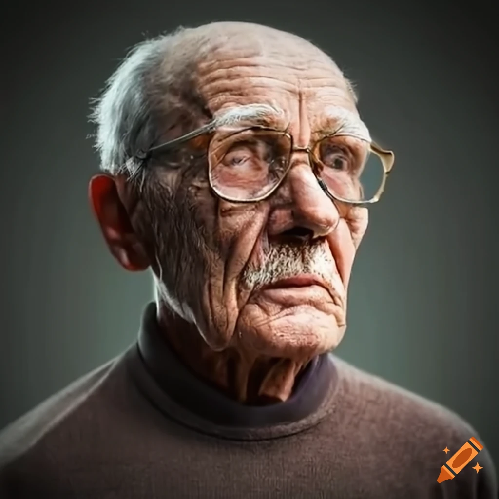 portrait of an elderly man lost in thought