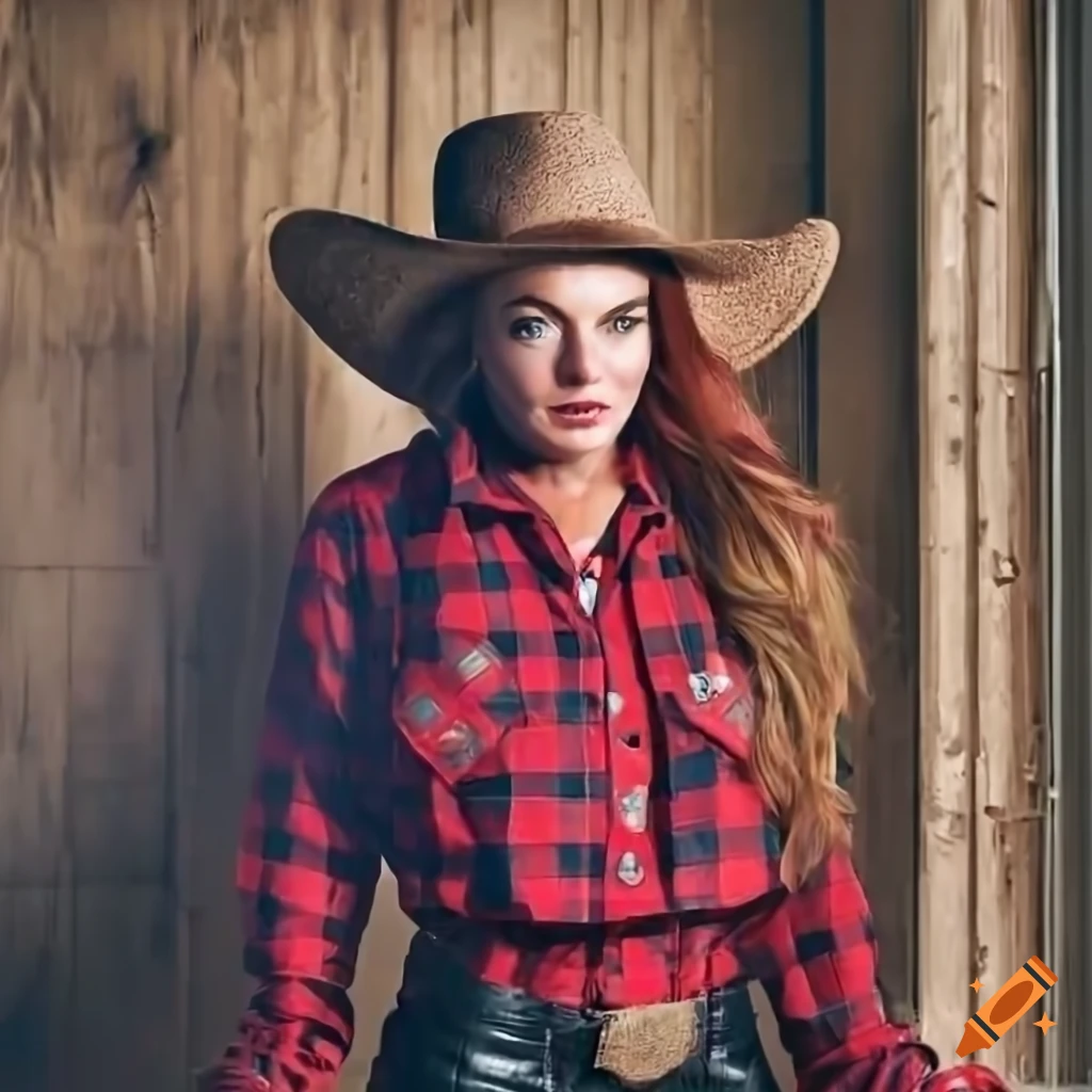 painting of a cowgirl climbing through a kitchen window