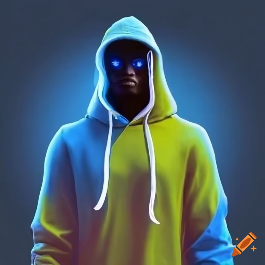 Artwork of a man with glowing x's for eyes on Craiyon