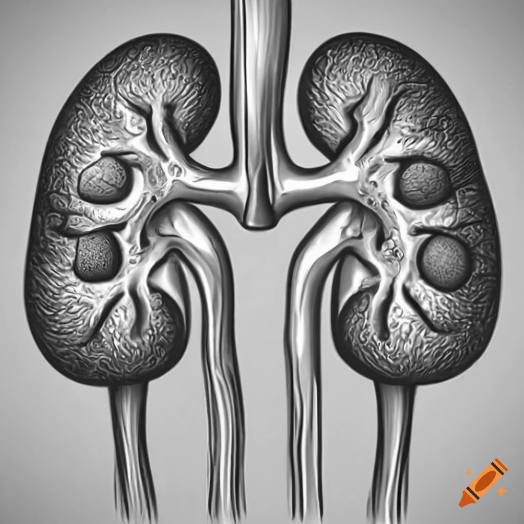 Anatomical drawing of a kidney - Stock Illustration [69494049] - PIXTA