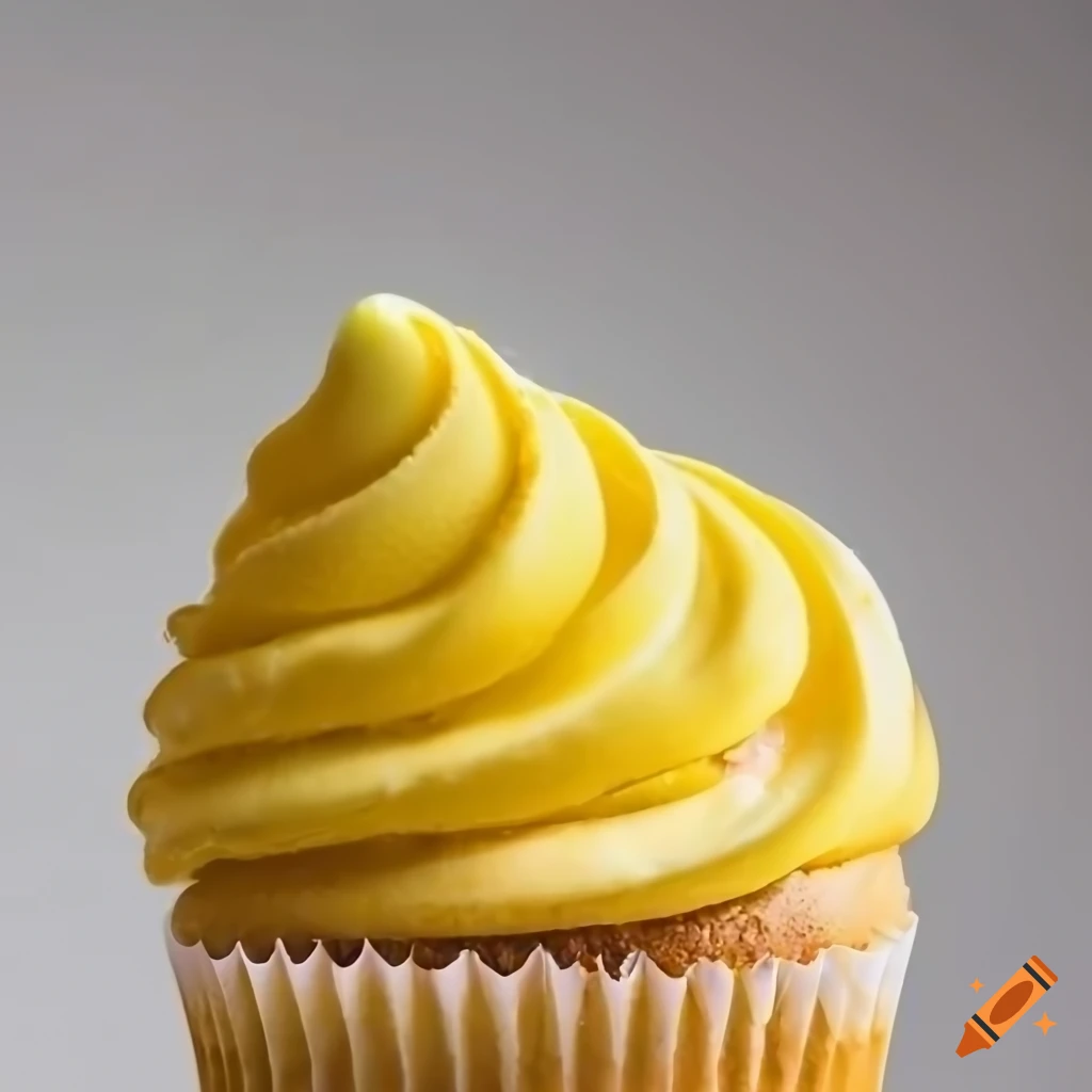 lemon cupcake with cream frosting and lemon curd