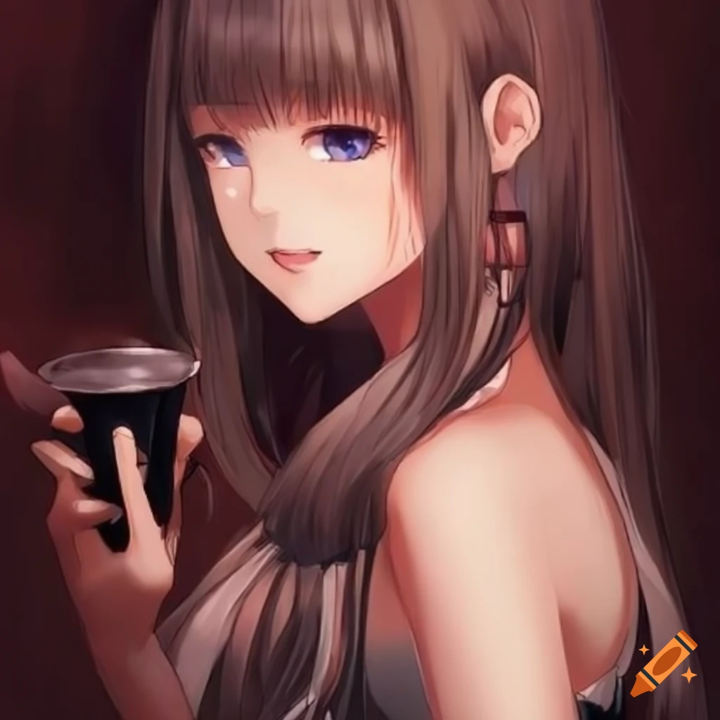 Din Girl With Short Dark Brown Hair On Craiyon
