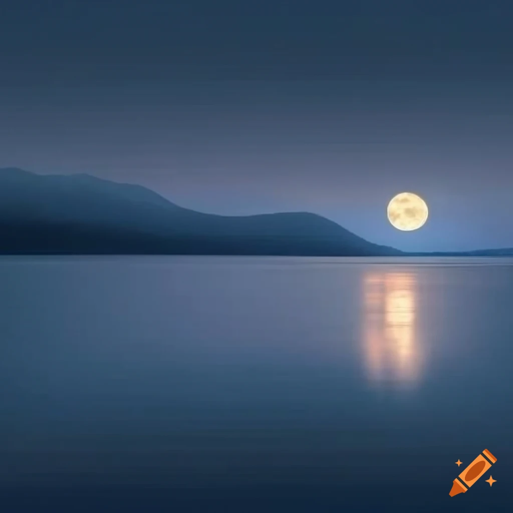 sailboat under moonlight on a lake