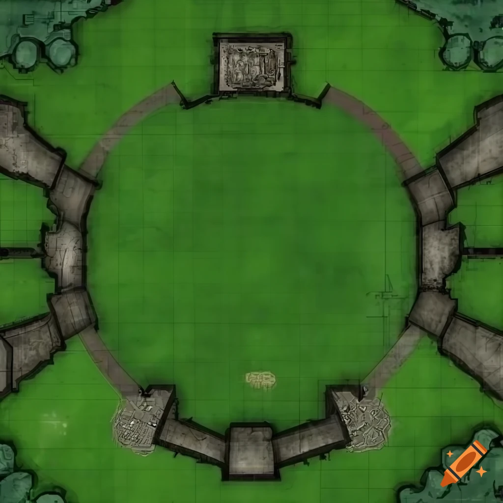 Epic green-themed battle map