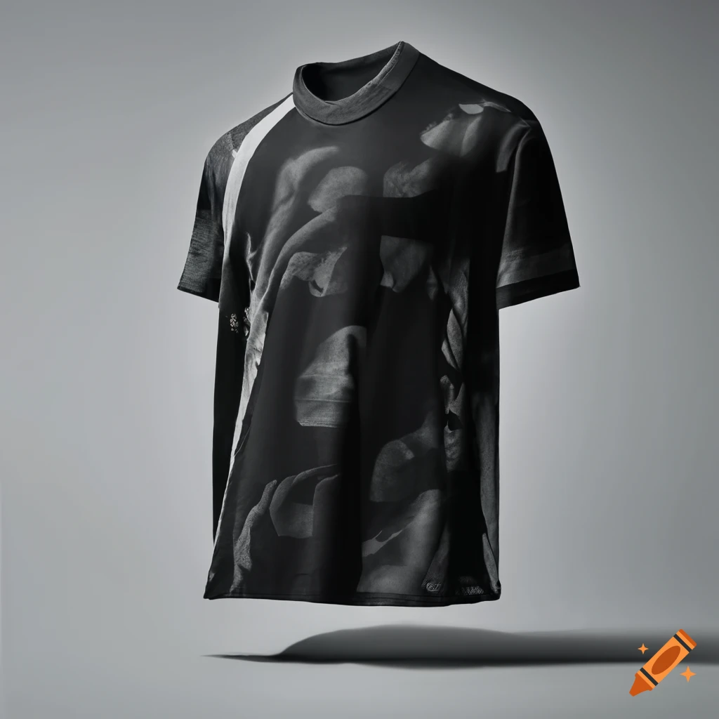 black and white faded jersey for special event