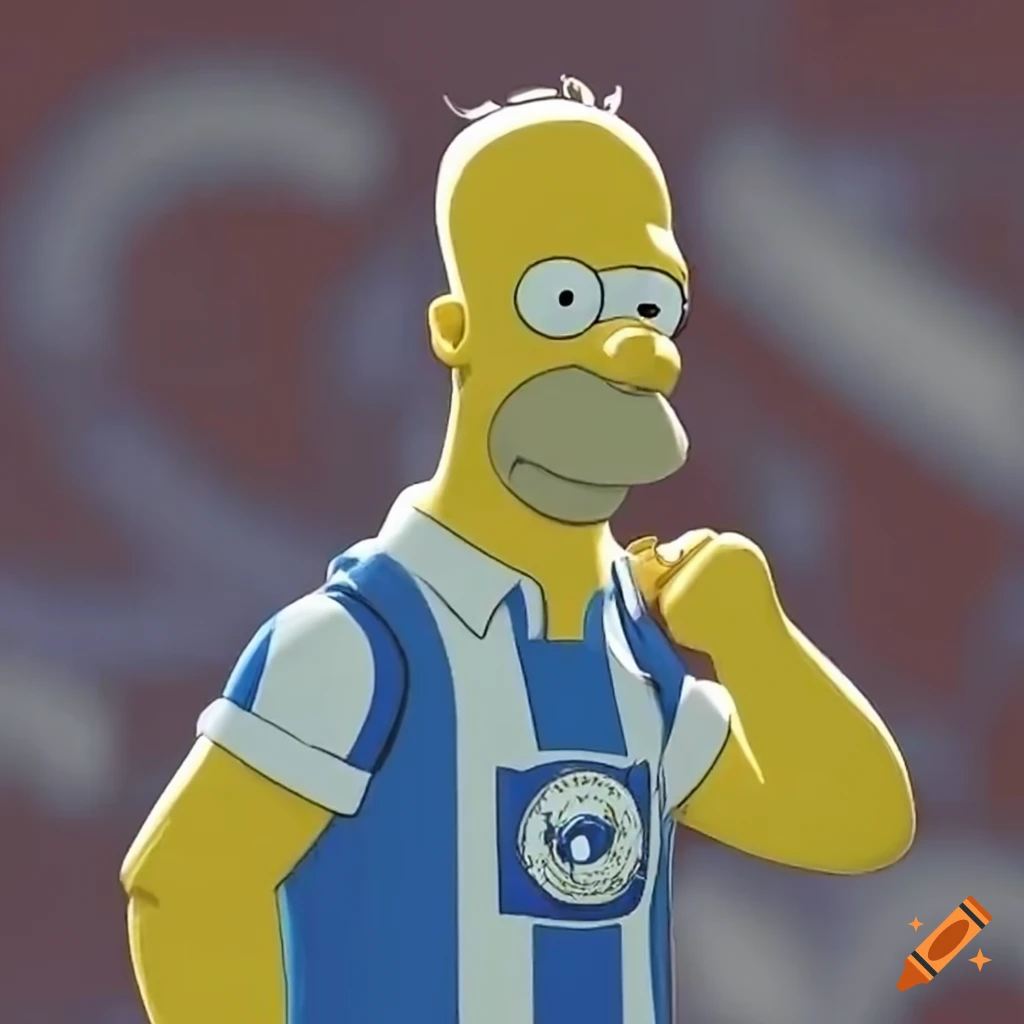 Homer Simpson Cheering At A Football Game On Craiyon