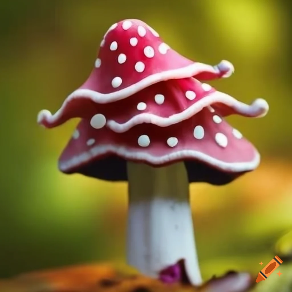 close-up of a jester mushroom