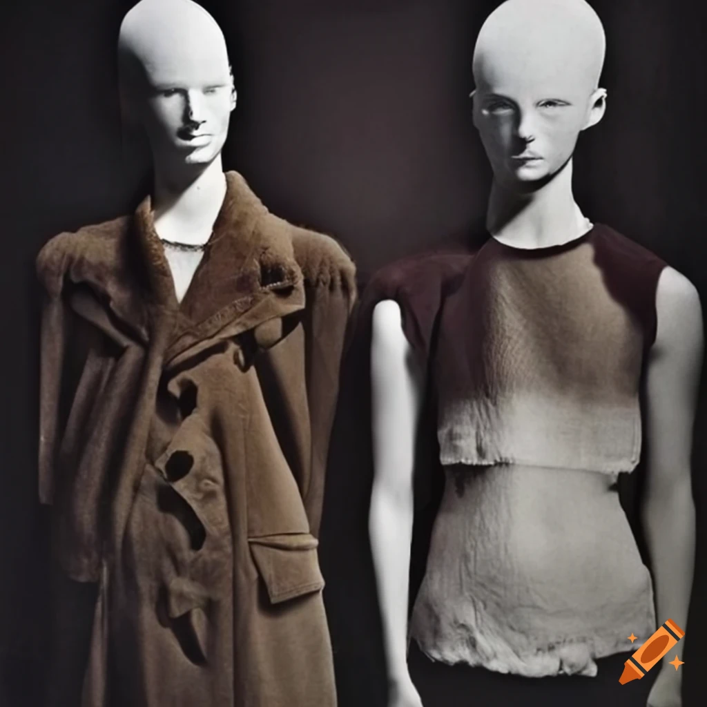 Martin margiela clothing display in the dark on Craiyon