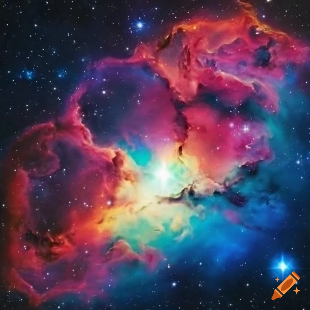 colorful space galaxy cloud nebula