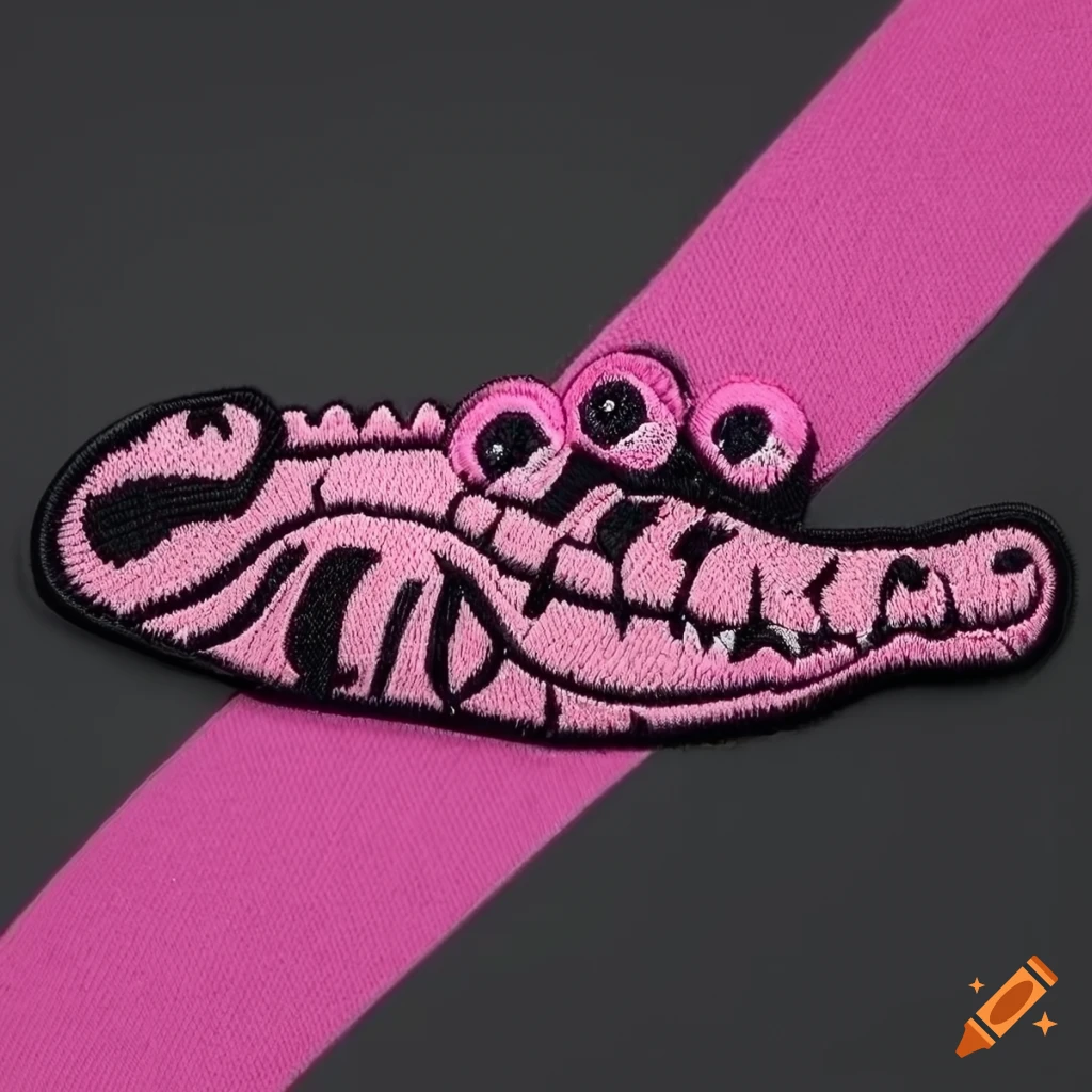 pink patch in noir graphic design