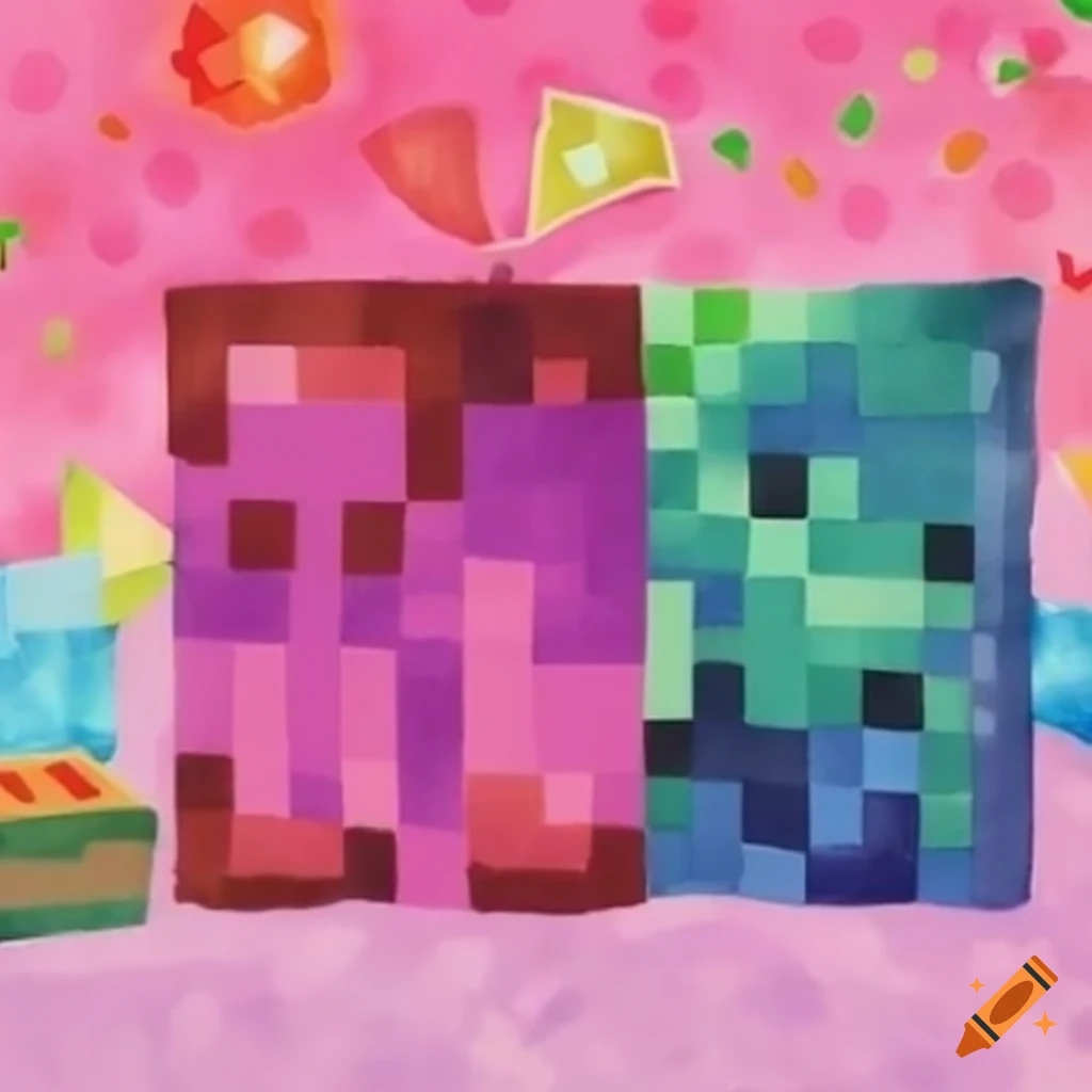 Minecraft party invitations