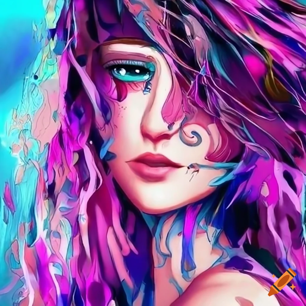 Abstract artwork on Craiyon