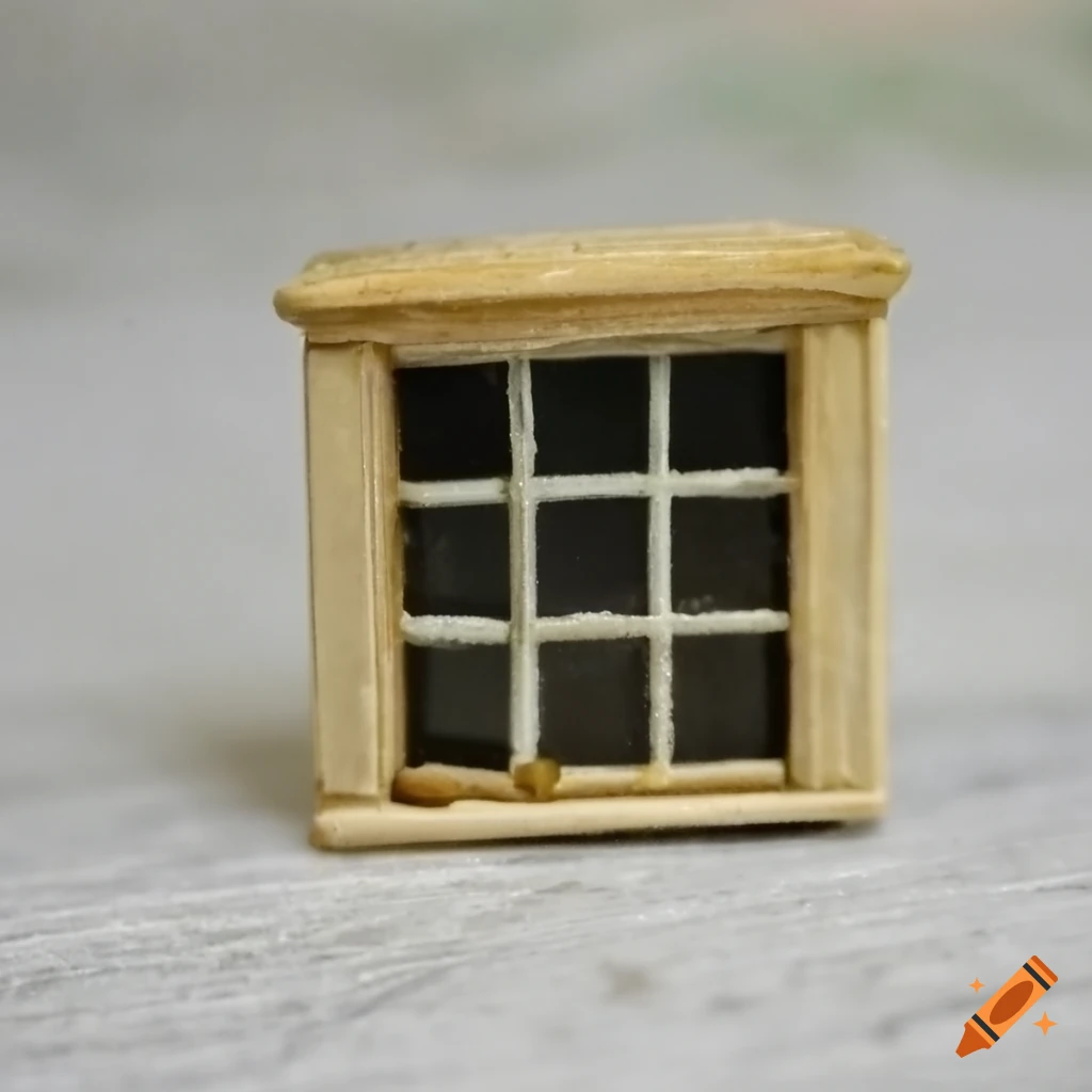 Photo of a tiny miniature window on Craiyon