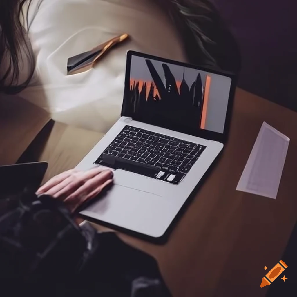 data scientist working on laptop with charts and graphs