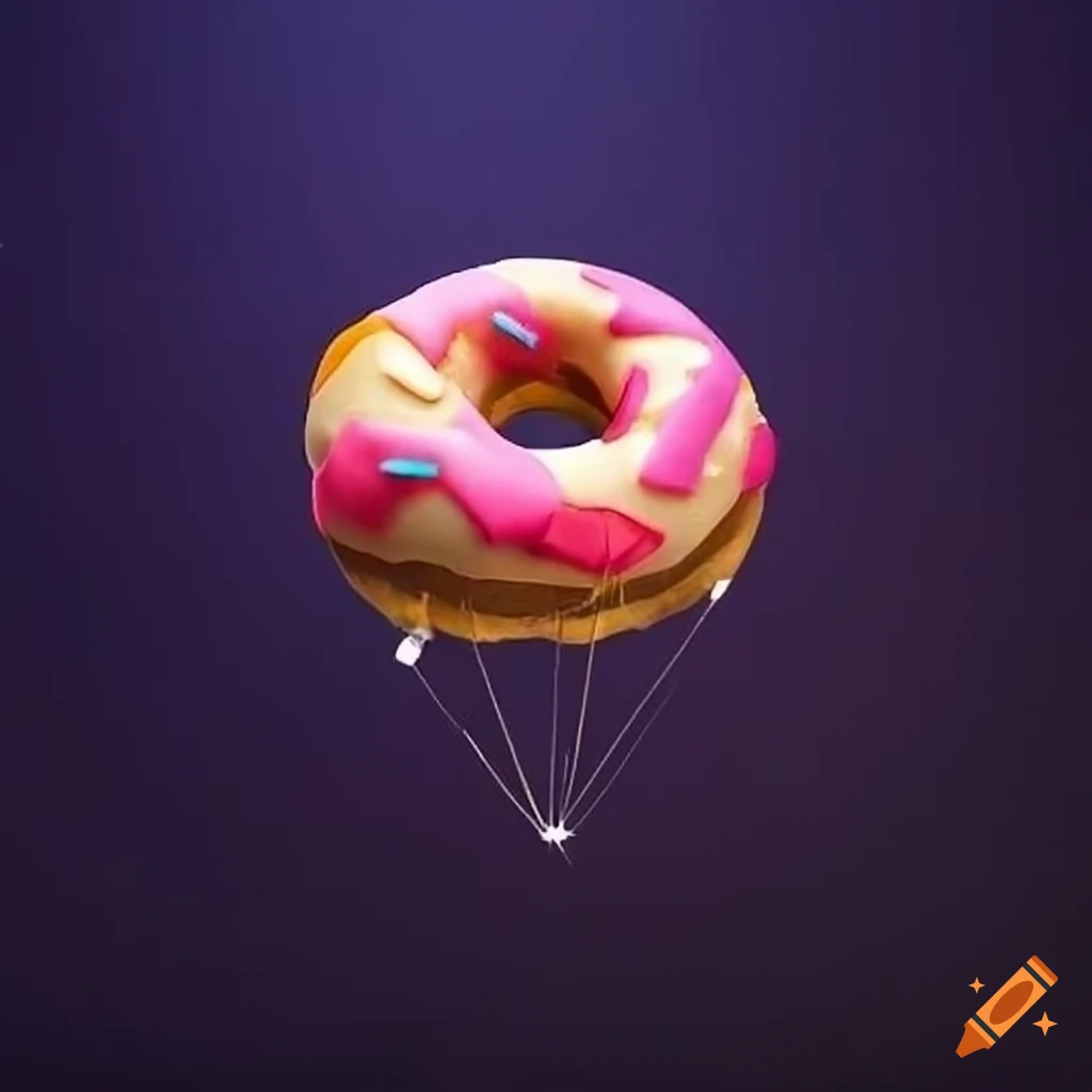 Donut with a parachute