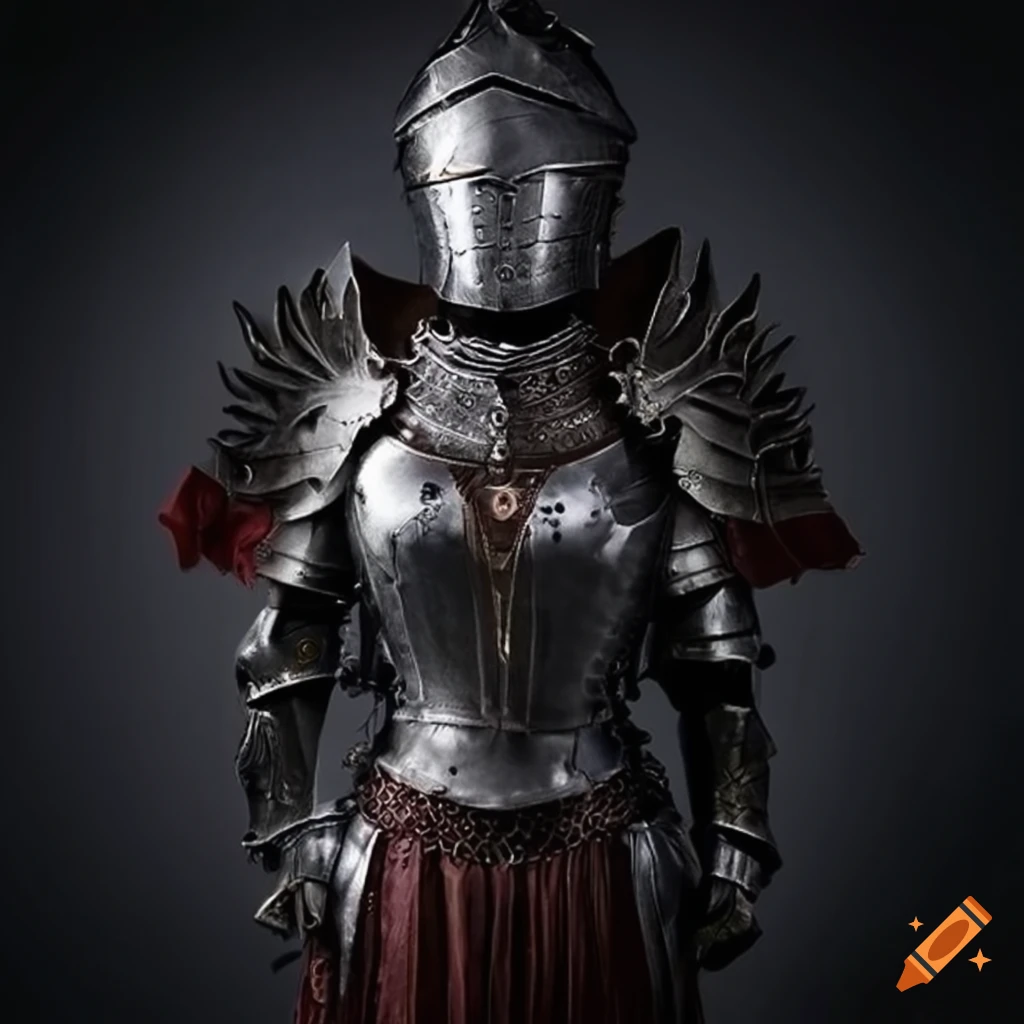 Gothic girl in knight armor