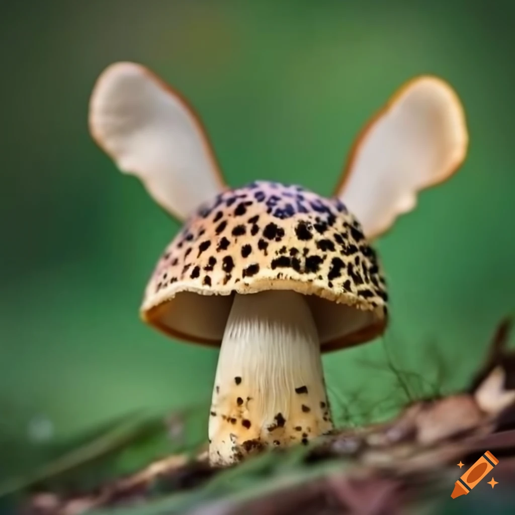 leopard mushroom with unique shape