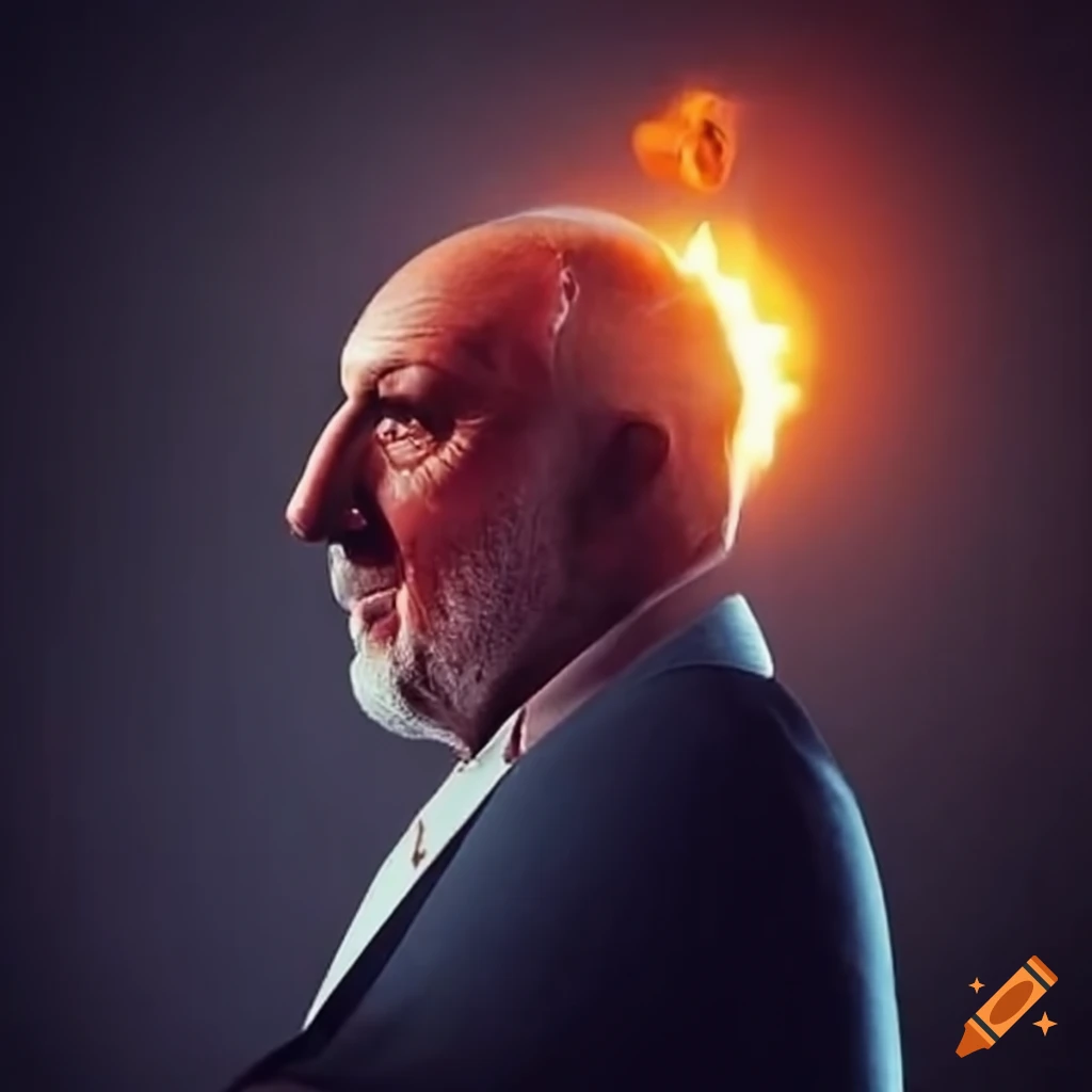 Pete Townshend performing with fireballs on stage