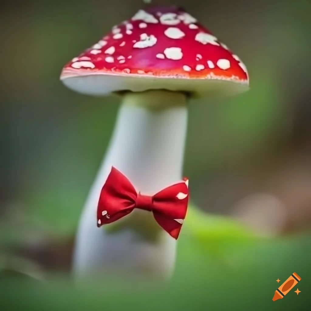 adorable-mushroom-with-a-bow-tie-on-craiyon