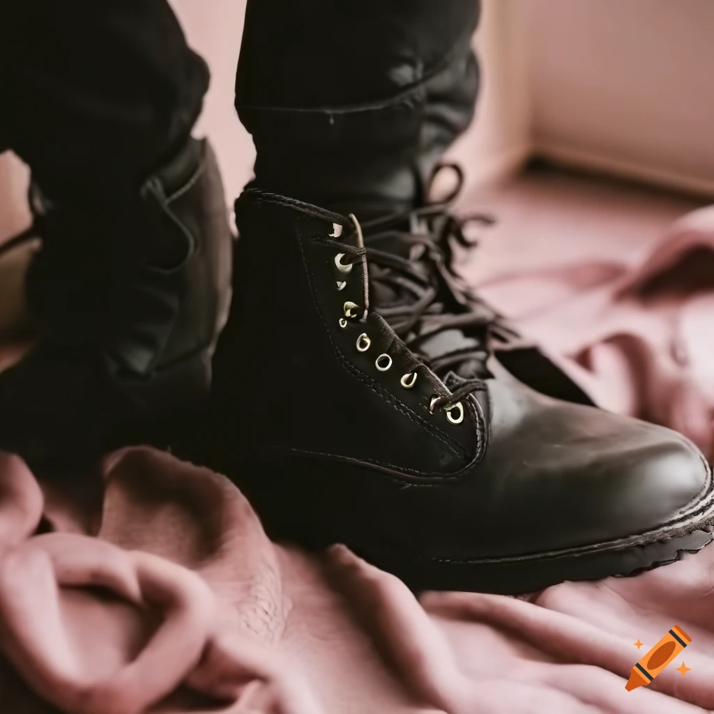 black paratrooper boots