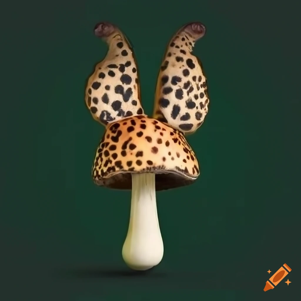 image of a leopard mushroom with unique shape
