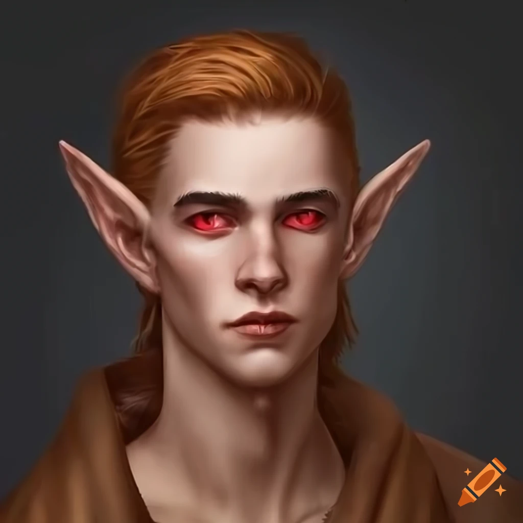 Photo Of A Handsome Male Elf With Red Eyes 7360