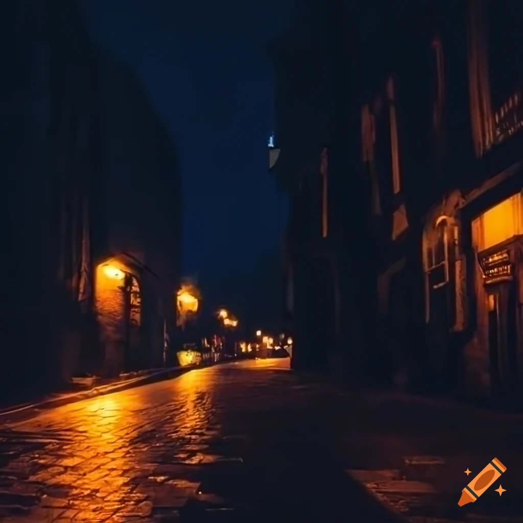 night street with beautiful lanterns