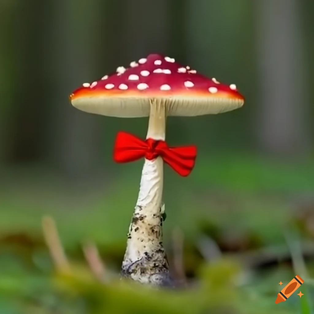 mushroom with a bow tie