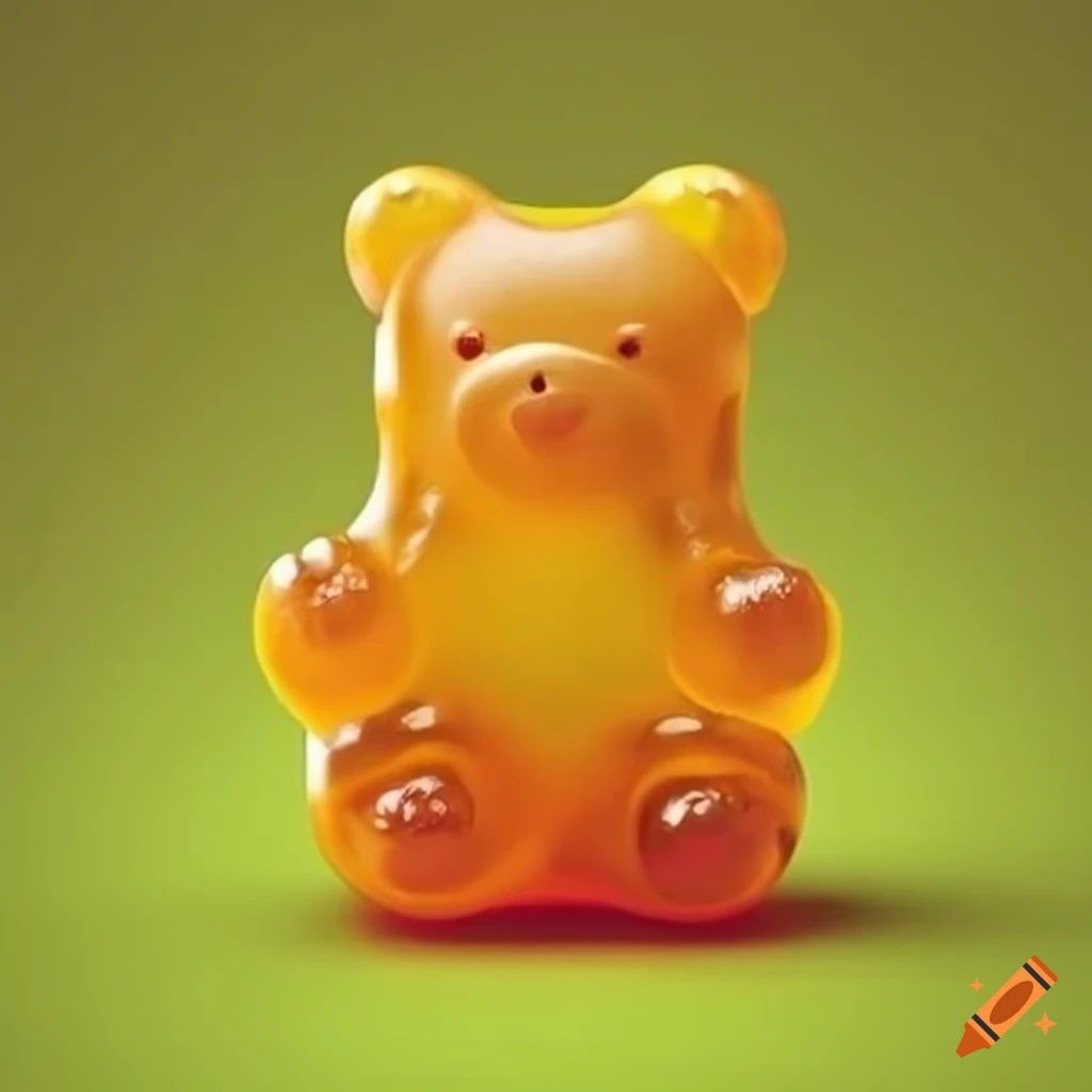 Adorable yellow gummy bear on Craiyon